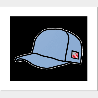 Trucker Hats Light Blue Graphic Posters and Art